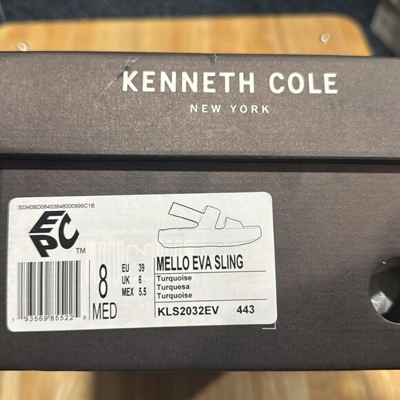 Kenneth Cole Women Slingback Sport Sandals Mello EVA Sling Turquoise - Picture 5 of 5